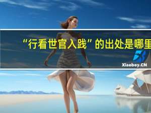 “行看世官入践”的出处是哪里