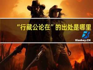 “行藏公论在”的出处是哪里