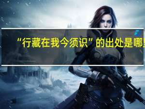 “行藏在我今须识”的出处是哪里