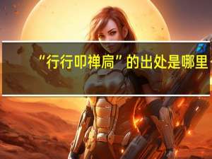 “行行叩禅扃”的出处是哪里
