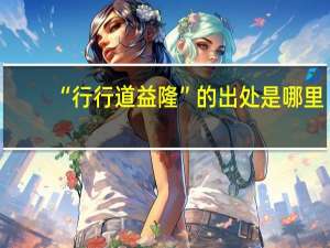 “行行道益隆”的出处是哪里