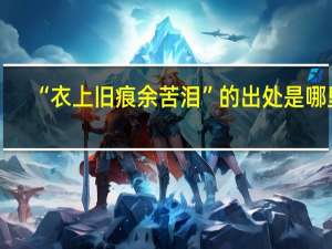 “衣上旧痕余苦泪”的出处是哪里