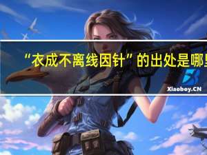 “衣成不离线因针”的出处是哪里