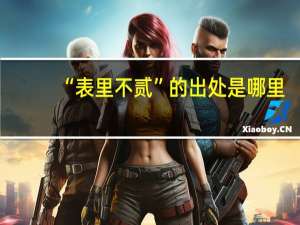 “表里不贰”的出处是哪里