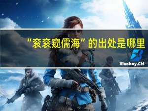 “衮衮窥儒海”的出处是哪里