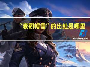 “衰翻帽雪”的出处是哪里