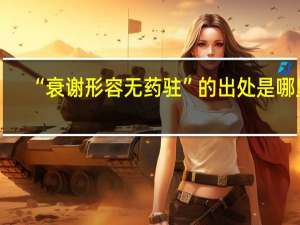 “衰谢形容无药驻”的出处是哪里