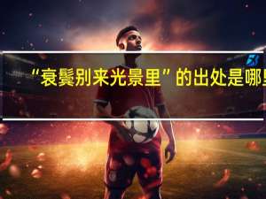 “衰鬓别来光景里”的出处是哪里