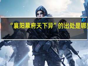 “襄阳幕府天下异”的出处是哪里