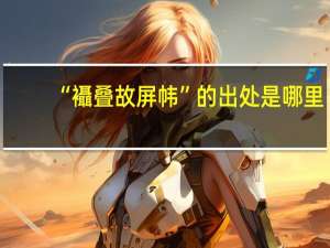 “襵叠故屏帏”的出处是哪里