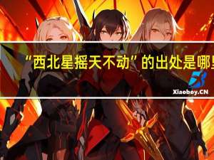 “西北星摇天不动”的出处是哪里