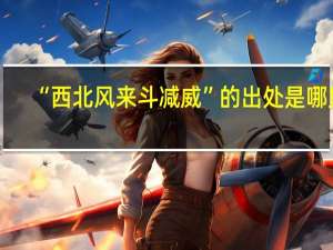 “西北风来斗减威”的出处是哪里