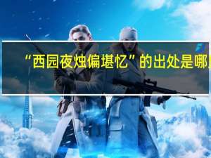 “西园夜烛偏堪忆”的出处是哪里