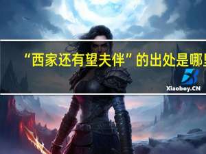 “西家还有望夫伴”的出处是哪里
