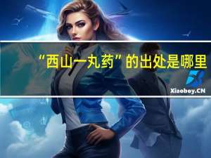 “西山一丸药”的出处是哪里
