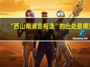 “西山南浦昔相逢”的出处是哪里