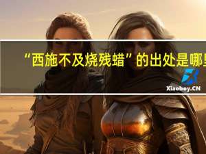 “西施不及烧残蜡”的出处是哪里