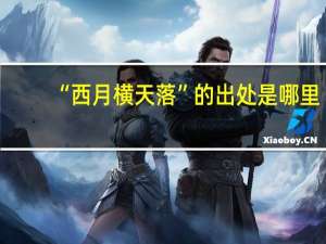 “西月横天落”的出处是哪里