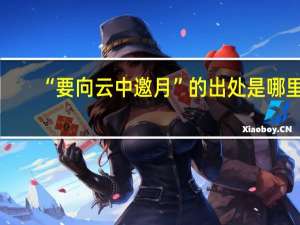 “要向云中邀月”的出处是哪里