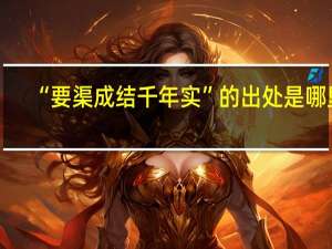 “要渠成结千年实”的出处是哪里