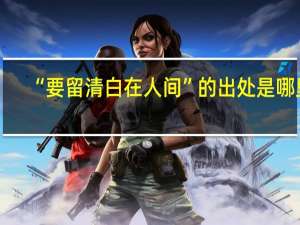 “要留清白在人间”的出处是哪里