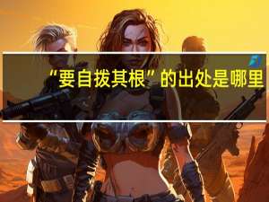 “要自拨其根”的出处是哪里