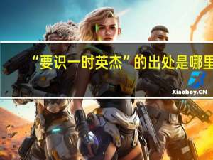 “要识一时英杰”的出处是哪里