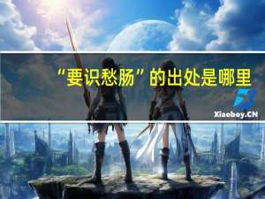 “要识愁肠”的出处是哪里