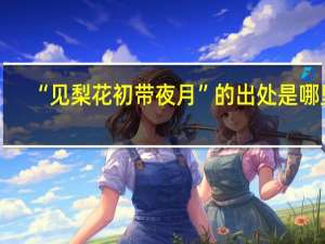 “见梨花初带夜月”的出处是哪里