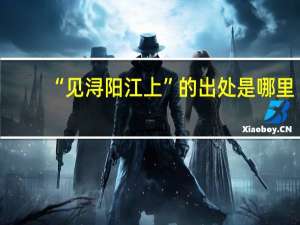 “见浔阳江上”的出处是哪里