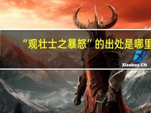 “观壮士之暴怒”的出处是哪里