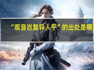 “观音岂复异人乎”的出处是哪里