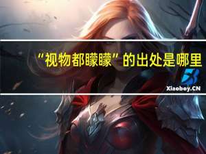 “视物都矇矇”的出处是哪里