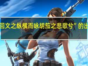 “览回文之纵横而咏胡笳之悲歌兮”的出处是哪里