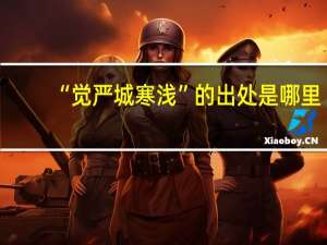 “觉严城寒浅”的出处是哪里