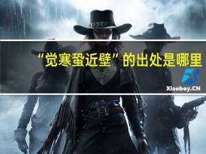 “觉寒蛩近壁”的出处是哪里