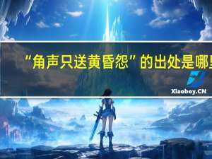 “角声只送黄昏怨”的出处是哪里