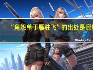 “角怨单于雁驻飞”的出处是哪里