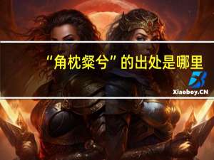 “角枕粲兮”的出处是哪里