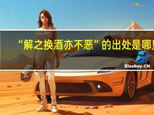 “解之换酒亦不恶”的出处是哪里