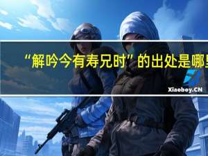 “解吟今有寿兄时”的出处是哪里