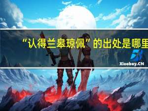“认得兰皋琼佩”的出处是哪里