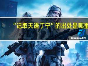 “记取天语丁宁”的出处是哪里