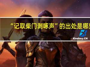 “记取柴门剥啄声”的出处是哪里
