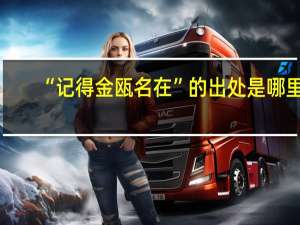“记得金瓯名在”的出处是哪里