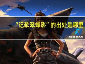 “记欹翠蝉影”的出处是哪里