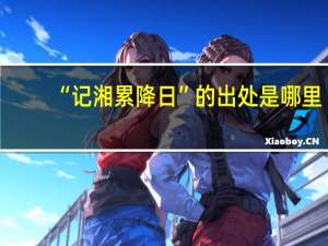 “记湘累降日”的出处是哪里