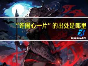 “许国心一片”的出处是哪里