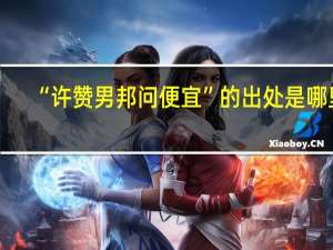 “许赞男邦问便宜”的出处是哪里