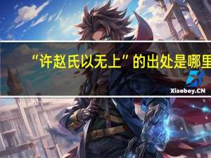 “许赵氏以无上”的出处是哪里
